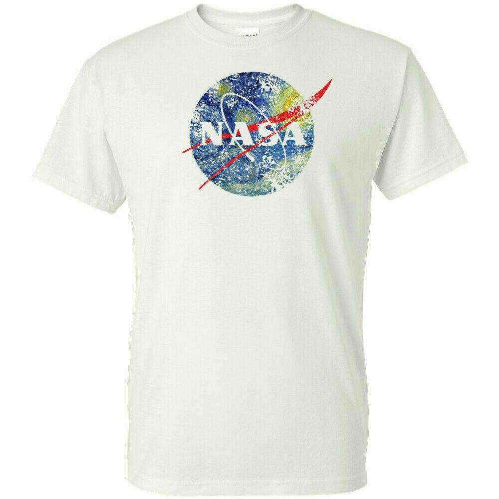 Nasa Starlight Distressed Logo T-shirt Mens Space Astronaut Vintage Style Retro S