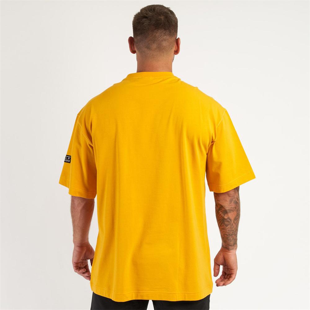 T-shirt allentata casual da uomo in cotone a maniche corte T-shirt top estate palestra fitness camicia solida uomo corsa abbigliamento sportivo da allenamento
