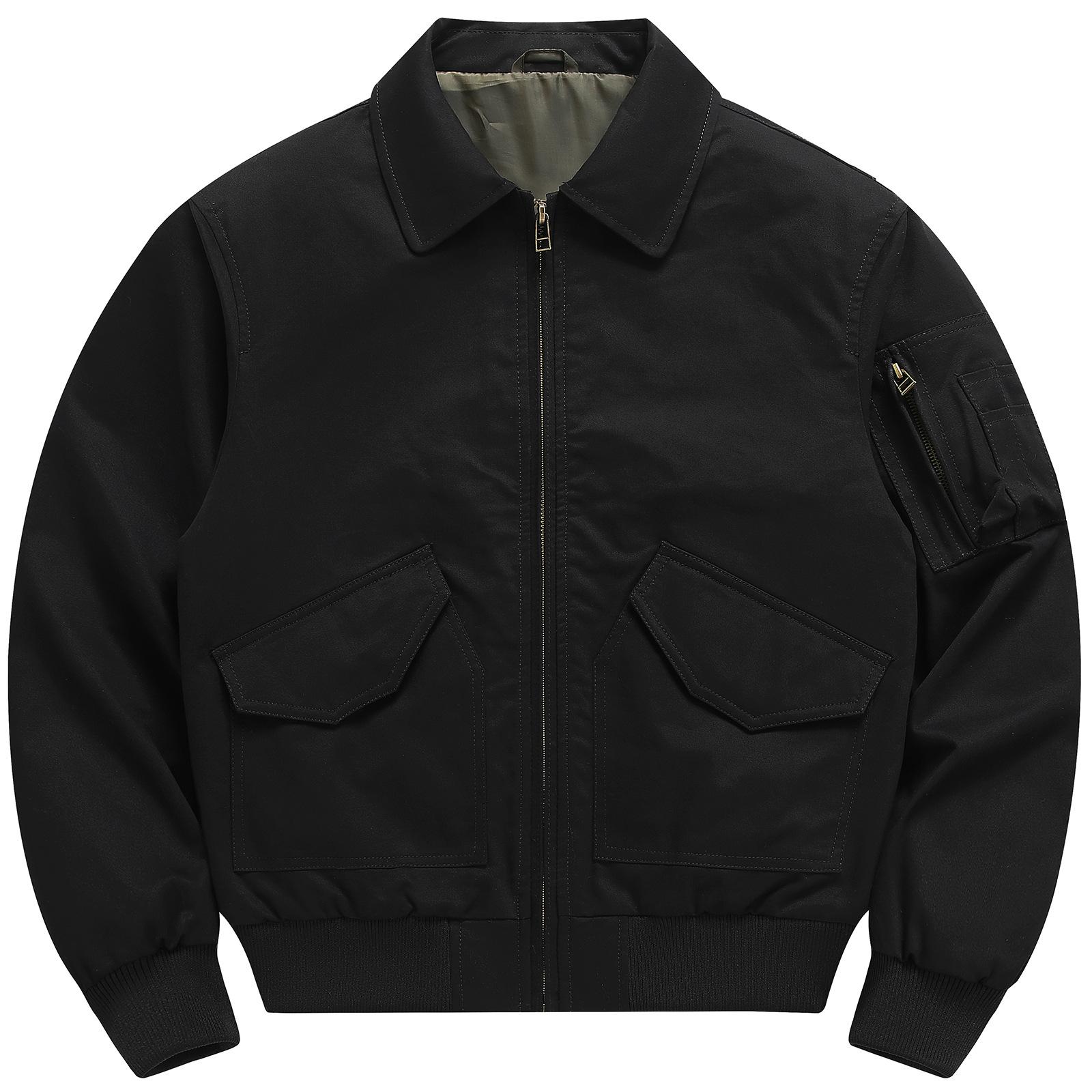 

Новая весенне-осенняя повседневная свободная куртка-бомбер мужская с лацканами, ретро-куртка из чистого хлопка, рабочая одежда 3XL