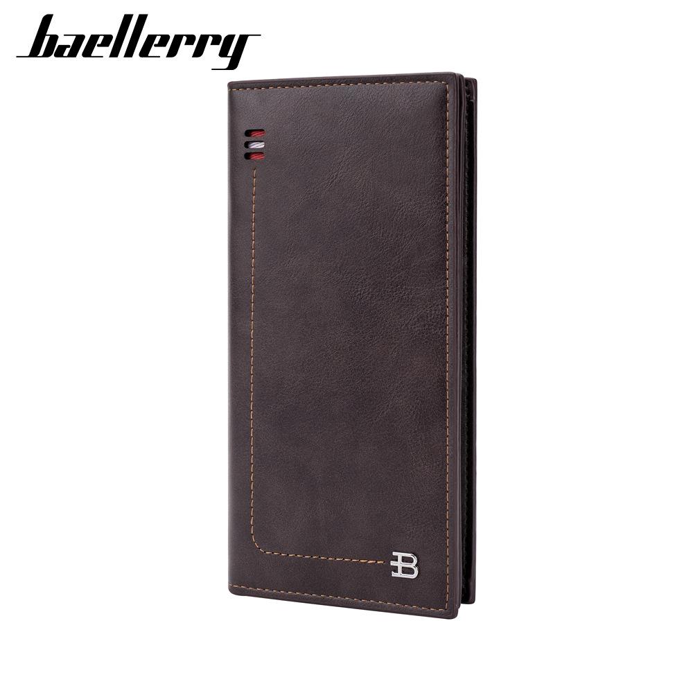 Baellerry Men's Long Purse Multi-card Slot Billfold Card Holder Fashionn Clutch Bag Pu Leather Suit Wallet