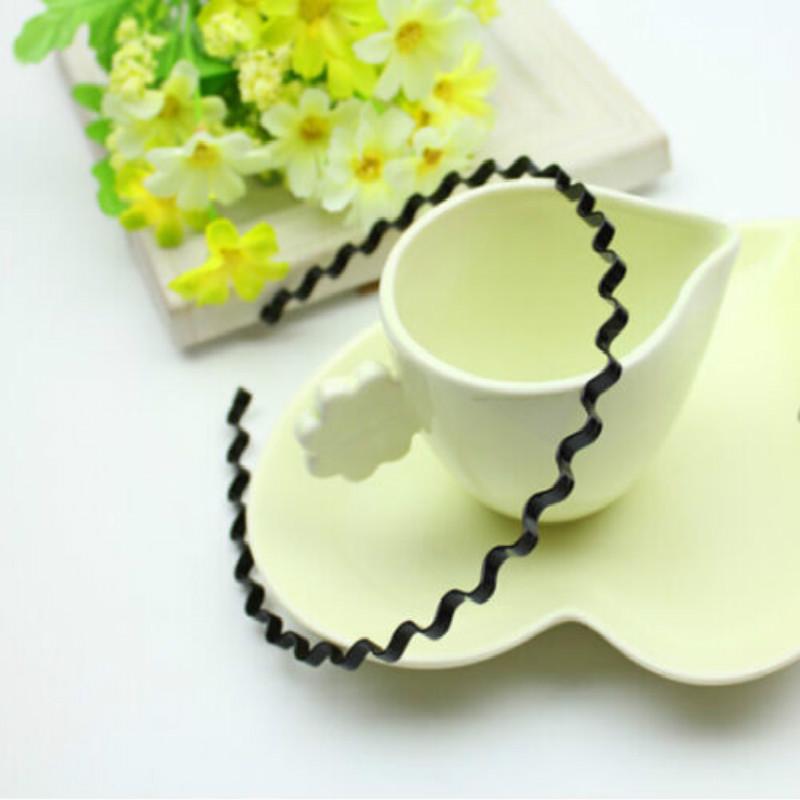 Mens Women Unisex Black Wavy Hair Head Hoop Band Sport Headband Hairband Headwear