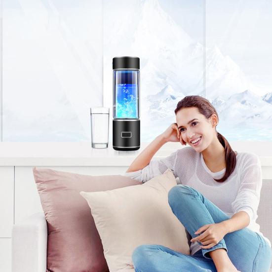 300ML Wasserstoffreiches Wasserflasche SPE PEM Technologie Tragbare Glas Wasserstoffwasser