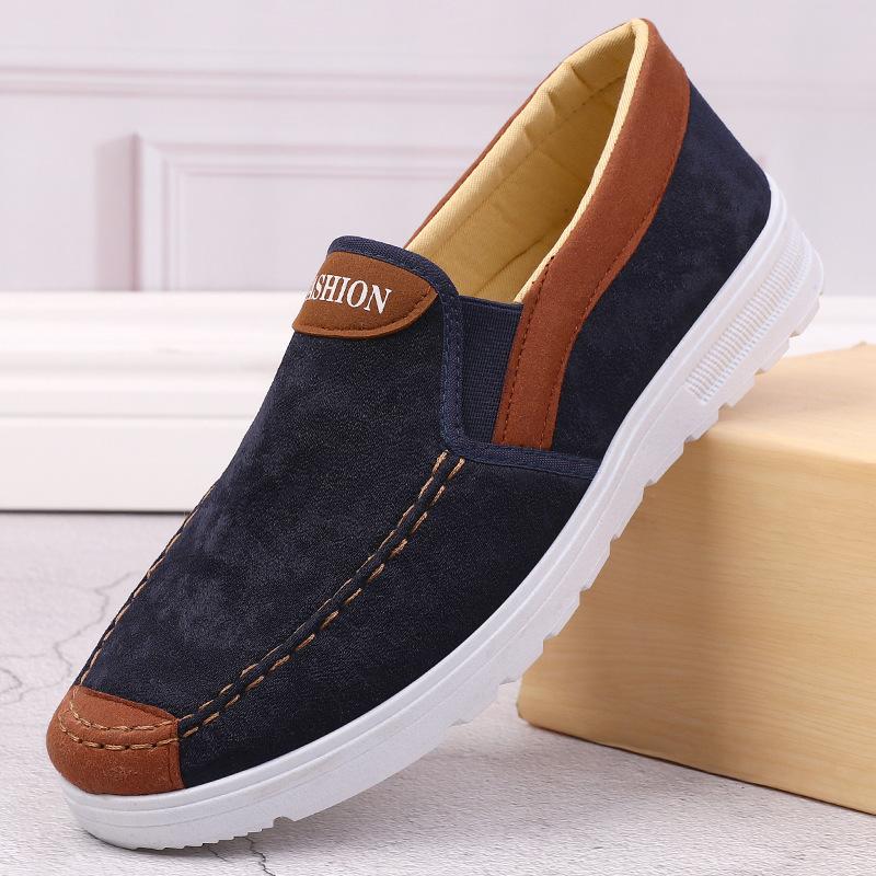 2025 Spring and Autumn Men's Casual Shoes Old Beijing Cloth Shoes Men's Mesh Shoes Summer Breathable Tide Versatile Lazy Shoes One Pedal