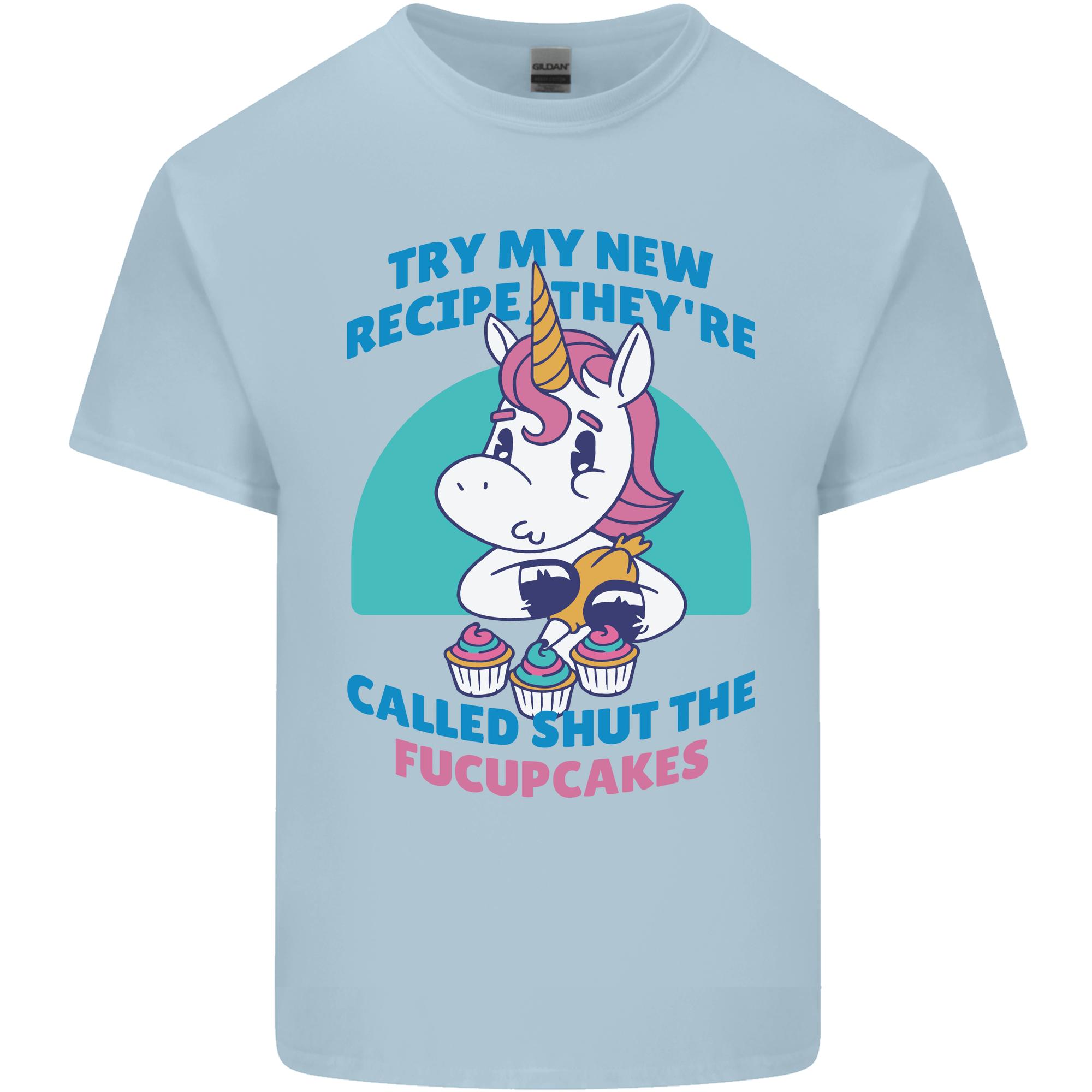 Shut the Fuckupcakes Offensive Funny Unicorn Unisexs Light Cotton TShirt S