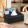 Multifunctional Tissue Box with Stationery Remote Control Box, Decorative Tissue Pen Remote Organizer for Home/Office/Restaurant