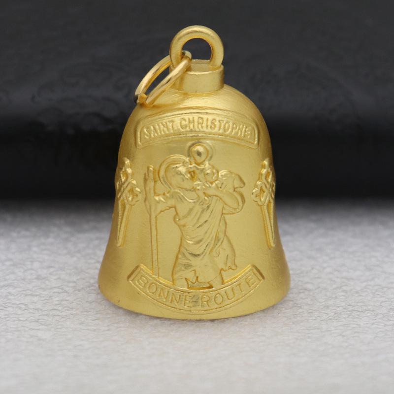 Retro Metal Jewelry Keychain with Bell Pendant - Car and Bag Decoration