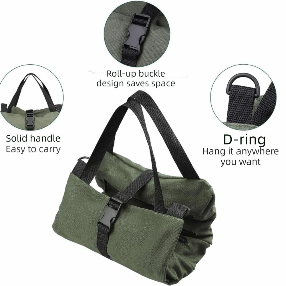 Oxford Cloth Roll Up Tool Bag Lightweight Tool Storage Bag Wrench Pouch  Space Saving