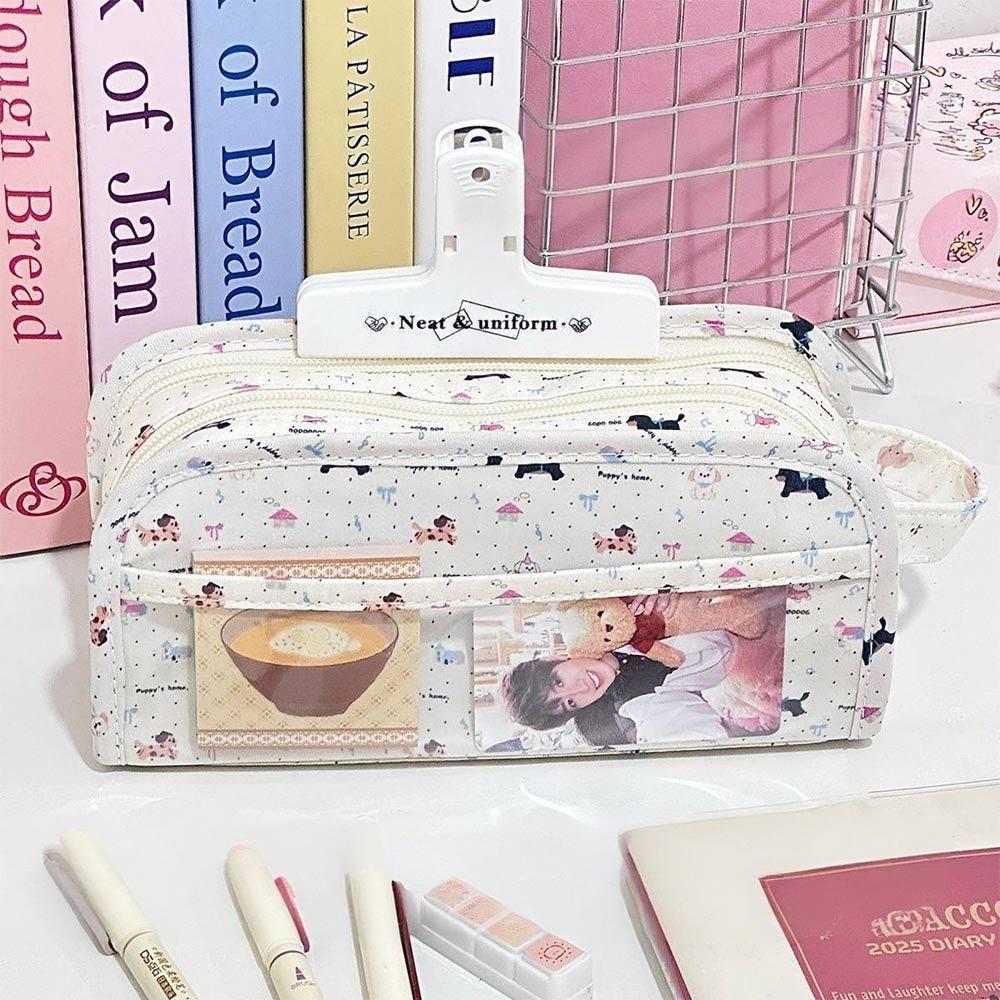 New Dachshund Pen Bag Large Capacity Multilayer Pencil Case Multifunctional Stationery Storing Bag School Office