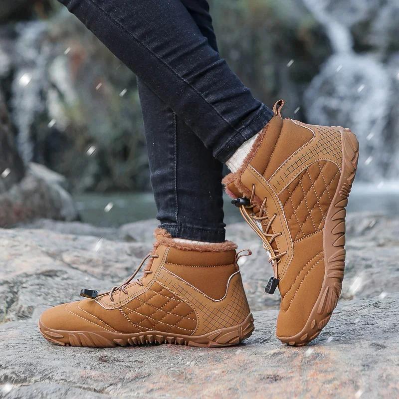 მამაკაცის ჩექმები 2024 წლის ახალი ზამთრის ჩუსტები თბილი მამაკაცის ფეხსაცმელი წყალგაუმტარი, მოცურების საწინააღმდეგო პლუშური სპორტული ფეხსაცმელი მამაკაცის ჩოგბურთის ფეხსაცმელი ჩექმები მამაკაცის სპორტული ფეხსაცმელი ზამთრის