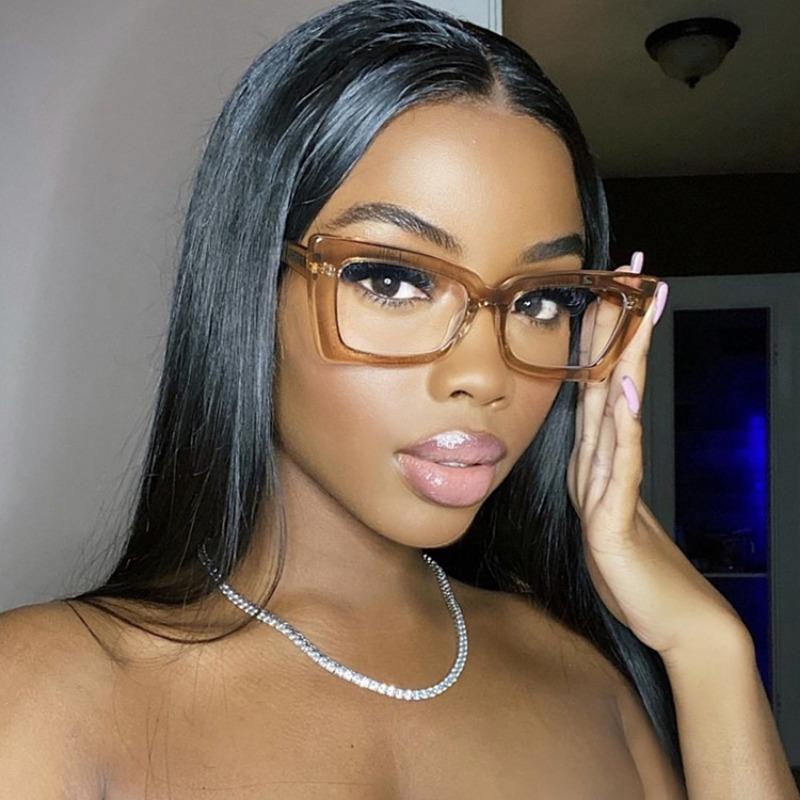 Fashion Square Eyeglasses Frames for Women Men Anti Blue Light Computer Glasses Rectangle Optical Cat Eye Eyewear