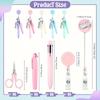 Portable Stationery Set,   Can Cut Gauze, Extendable Zipper Badge Clip
