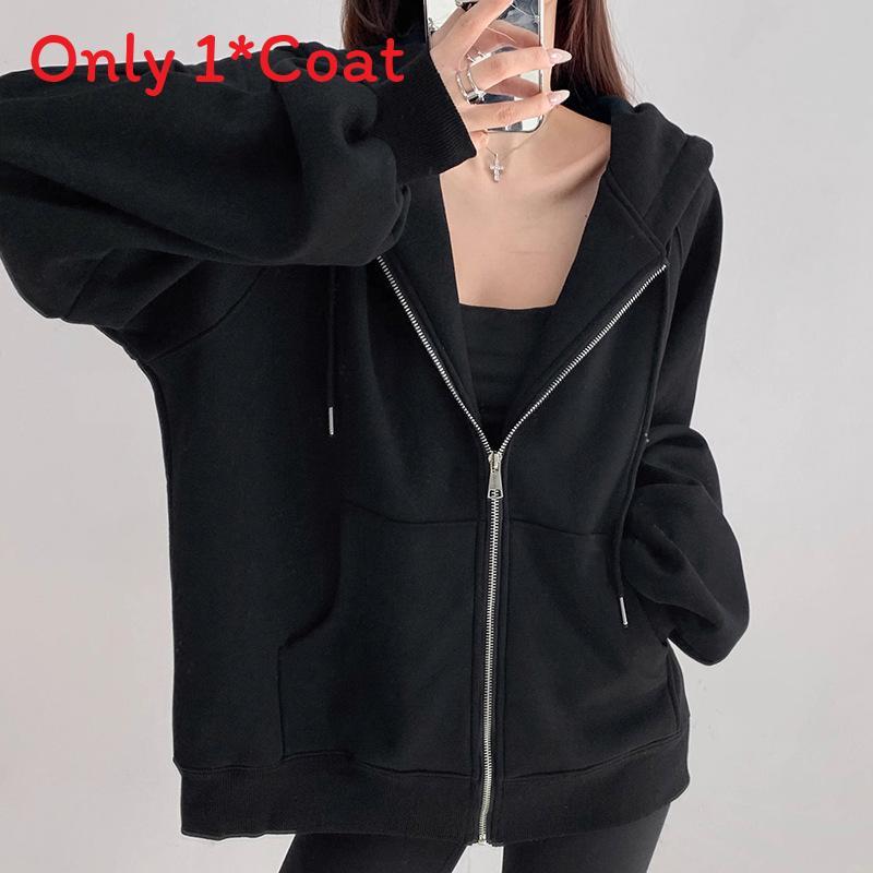 Womens Cozy Hoodie Cardigan With Pockets For Autumn Casual Wear