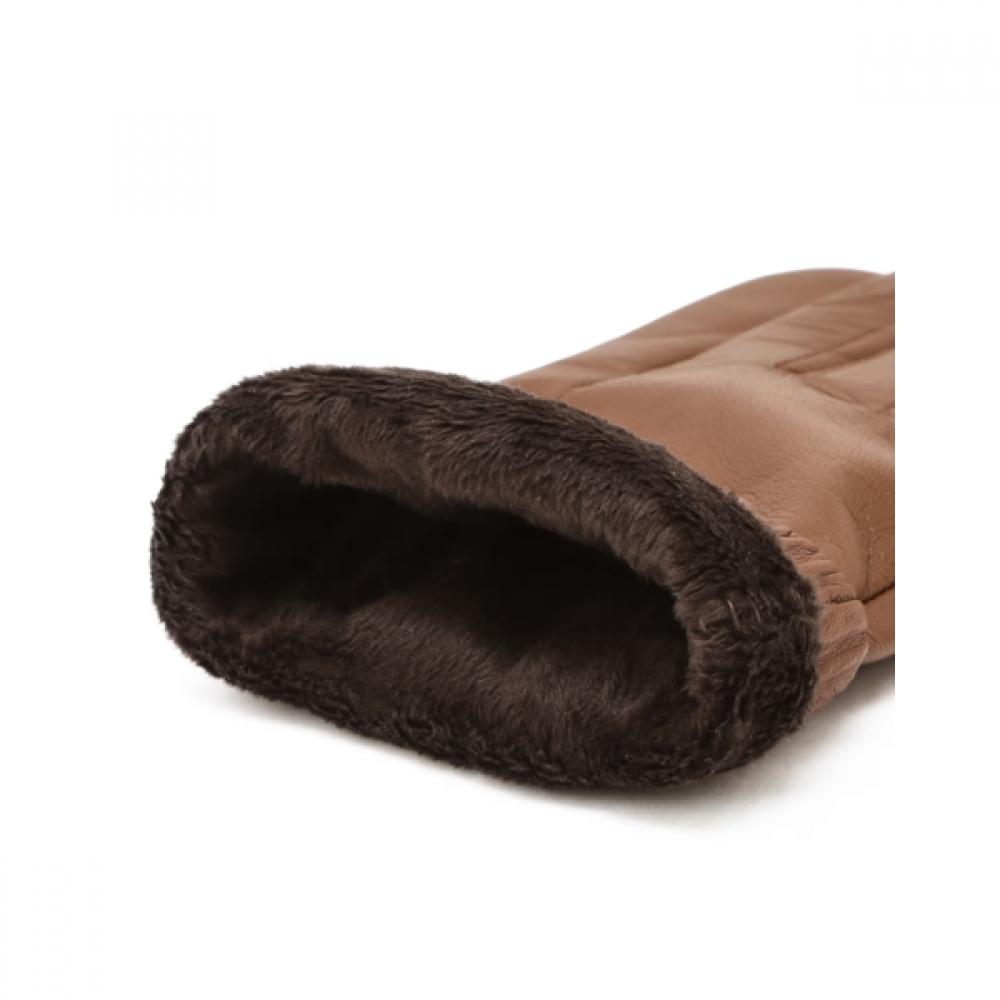 DakS Men S claSSic Logo Leather gloveS Brown Dcgv6f002w2