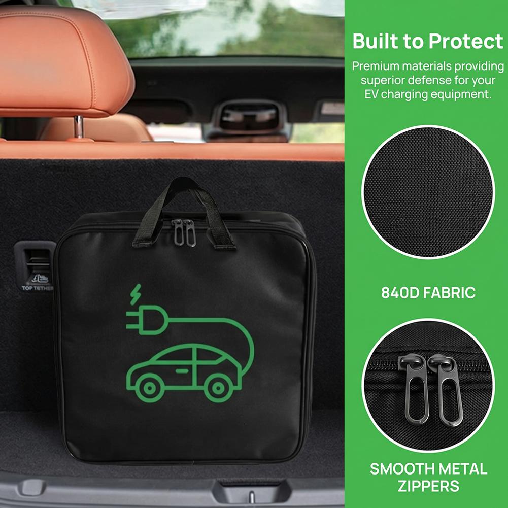 1PCS Electric Car Charger Storage Bag Waterproof Car Battery Cable Handled Bag EV Car Charging Gun Storage Organizer