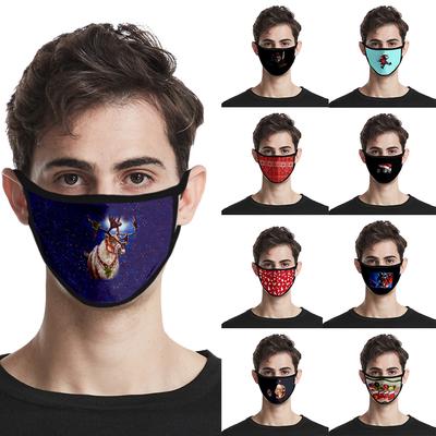 1//6//10PCS Face Bandanas Hairband Kids Boys Girls Reusable Printed Breathable Cycling Funny Washable Cotton Cloth Fabric
