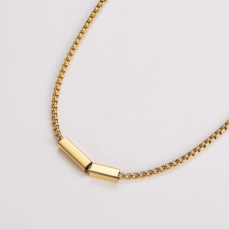 Geometric Minimalist Titanium Steel Bracelet Women Gold Or Gunmetal Finish Adjustable Length 51-80cm Elegant Everyday
