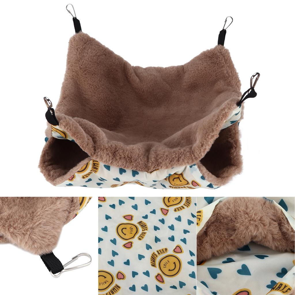 Small Pet Hanging Hammock Bunkbed Warm Pet Bed for Hamsters Mice White Rats and Other Small PetsS