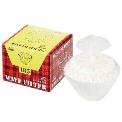 [Großkauf 2 Kartons] KWF-185 (50P) für Kalita Wave Dripper, 2er Set für 2 bis 4 Personen, 100 Stück #22210 Kaffeefilterpapier Passend für