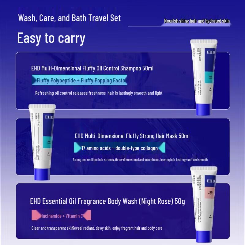 EHD Fluffy Oil Control Travel Wash & Care Set