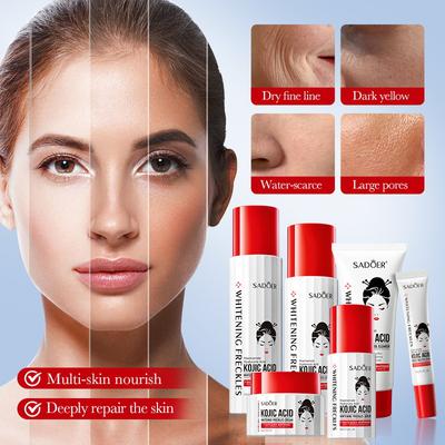 Kojic Acid Whitening and Freckle Removal 6-piece Brightening and Moisturizing 6-piece Brightening and Wrinkling Luxury Skin Care Set