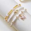 Fashionable Natural Shell Pearls Elastic Jewelry Triple Wear Neck Chain Wrist Ankle Decoration Coastal Styles Use