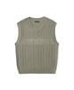 Oioi Collection Basic Cable Knit Vest [Olive]