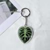 Creative Acrylic Leaf Keychain Earphone Bag Pendant Ornament