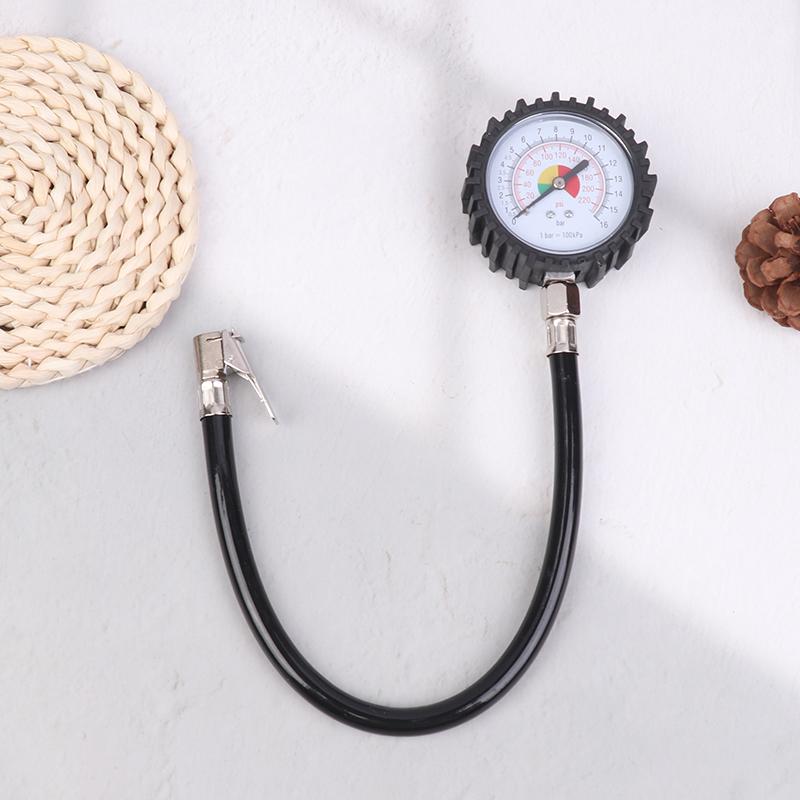 Multi-Function Tire Pressure Monitor Tester Car Motorcycle Tire Pressure Gauge Air Compressor Dial Gauge Inflator Pump Tool