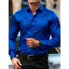 American Style Long Sleeve Shirt Men S Casual Printed Turn Down Collar