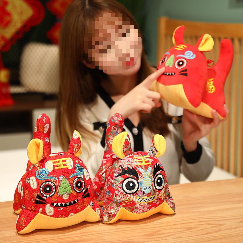 Tiger Zodiac Folk Craft Plush Doll