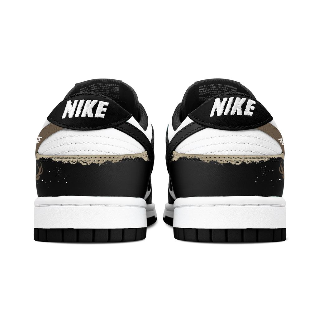 Nike Dunk Saint Deer Night Slip Resistant Abrasion Resistant Low top Skateboard Shoes Unisex Black Brown HF5441-100(Team773-)