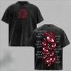 Alucard Hellsing Anime Kleidung Herren Damen Kurzarm T-Shirts Vintage Gewaschenes T-Shirt Lässiges Baumwoll-T-Shirt Oversized Streetwear