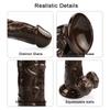 Brown Realistic Dildo for Women  Beginner Clear Dildo with Strong Suction Cup Hands-Free Play for Adult Sex Masturbator G Spot