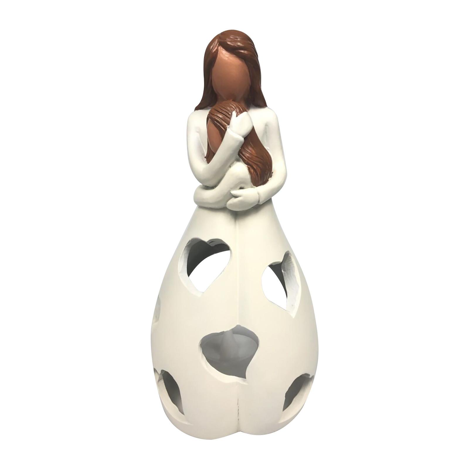 

Подсвечник из смолы, обнимающая статуя матери и дочери, мемориальный подарок, украшение