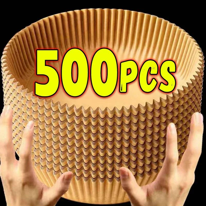 Round Air Fryer Paper Disposable Non-Stick Airfryer Baking Papers Microwave Oven Pot Oil Absorbing Gasket Kitchen Accessories