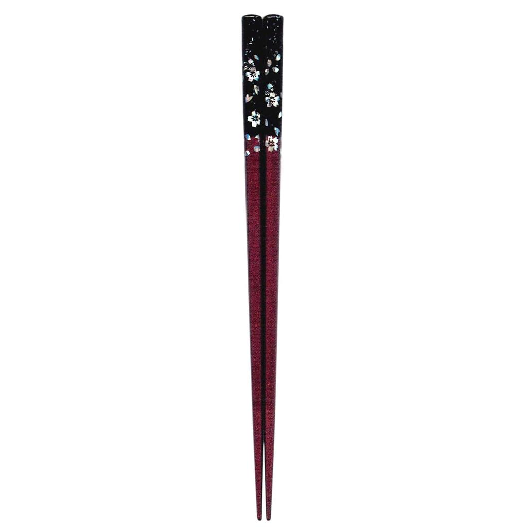 Tanaka Hashiten Aozakura 604480 Red Wabi-Sabi (Shellfish Chopsticks) No. 22.5cm