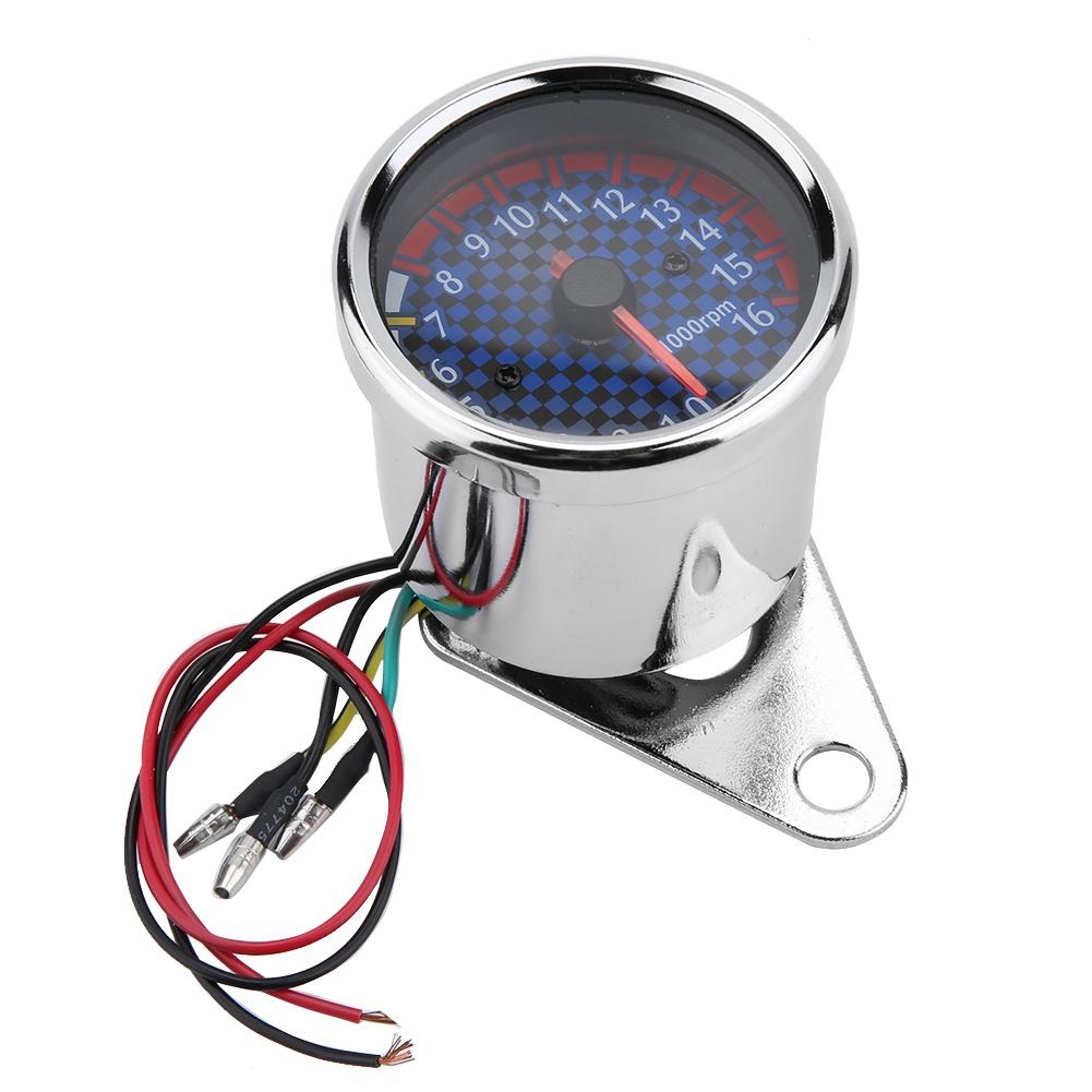 DC 12V Universal Motocicletă LED Display Turometru Electronic Tahometru Ceas 16000rpm