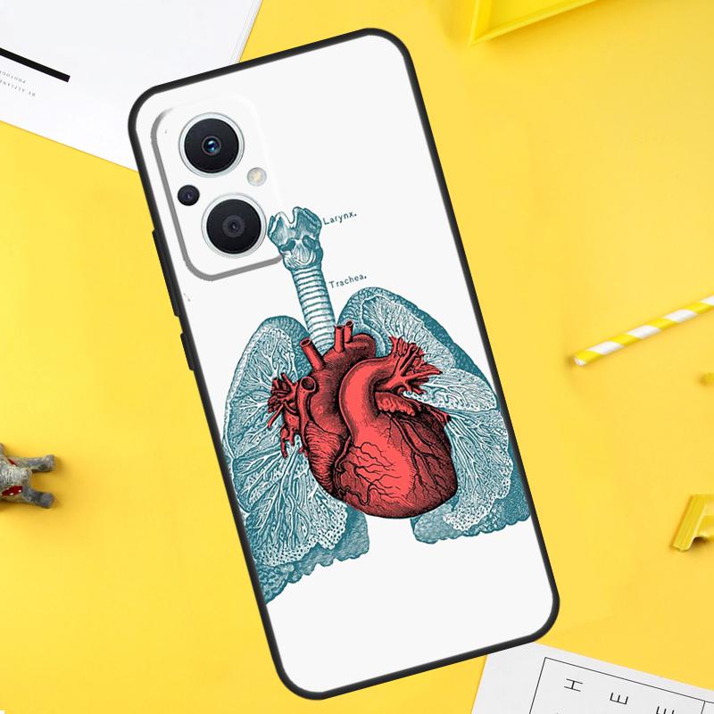 Medical Human Organs Meridian Art Case For OPPO Reno 10 8 Pro 4 5 6 7 Lite 8T 4Z 5Z OPPO Find X6 Pro X2 X3 Neo X5 Lite Cover