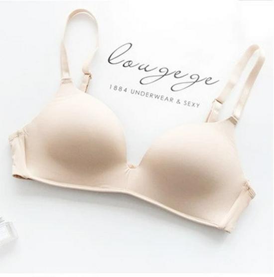 

Бесшовный беспроводной бюстгальтер в японском стиле для женщин с большой грудью, обеспечивающий гладкую и легкую посадку 34/75AB телесный