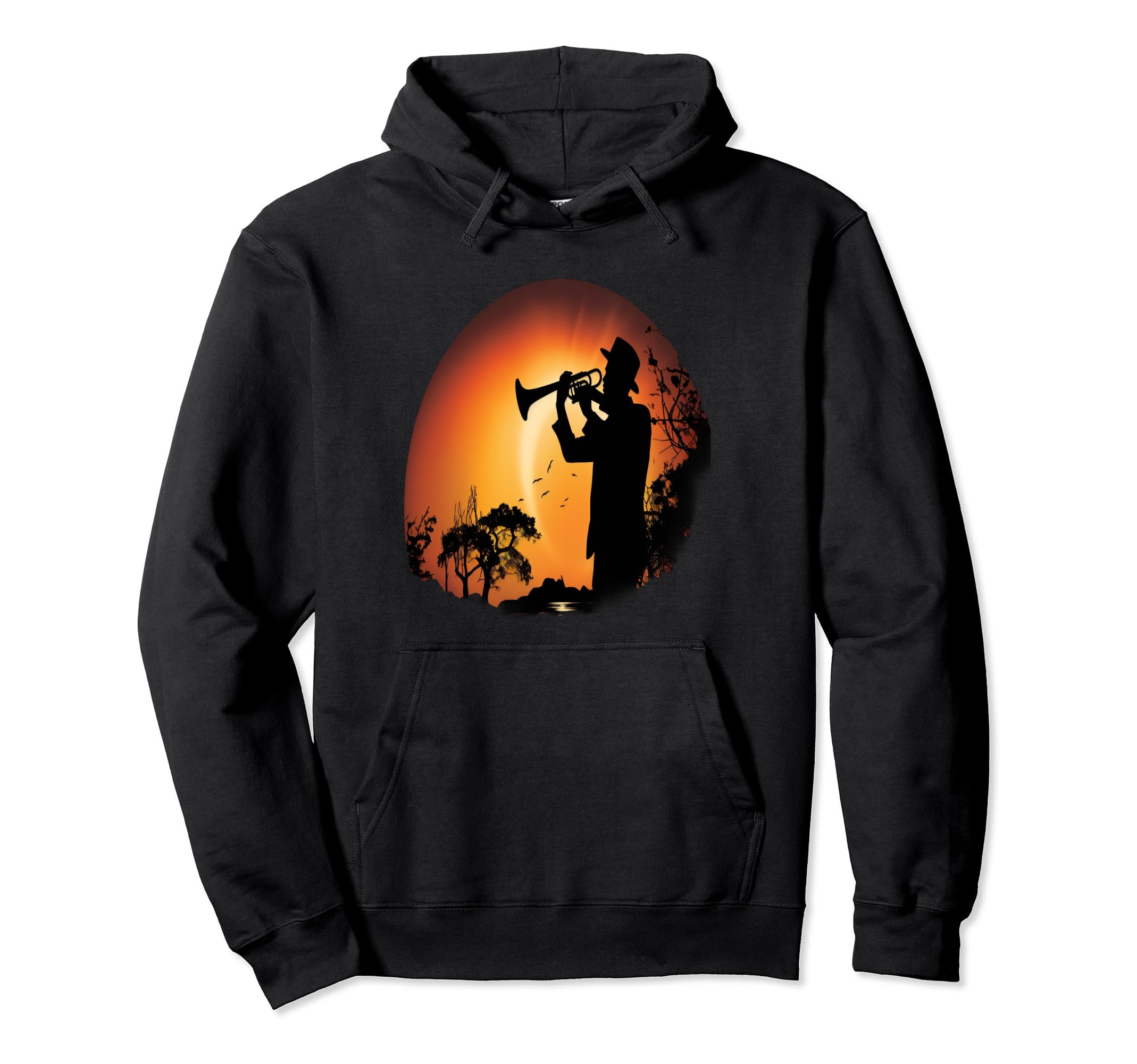 

Trumpet Player Trumpeter Musician Music Sunset Hoodie