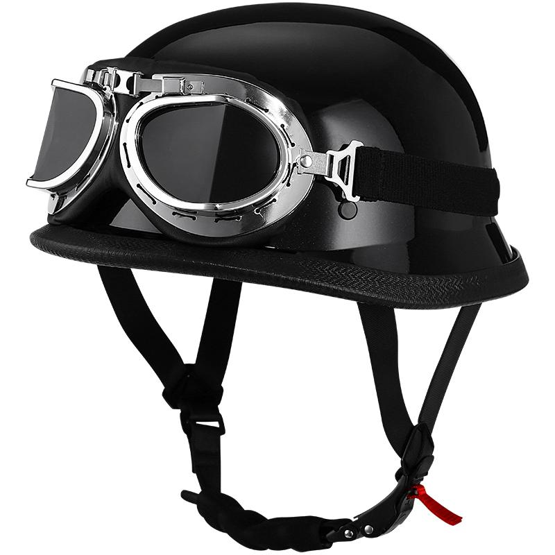 Vintage Motorcycle Cruiser Helmet Open Face Helmet Half Helmet Motorcycle Germany Face Safety Helmet Retro Scooter