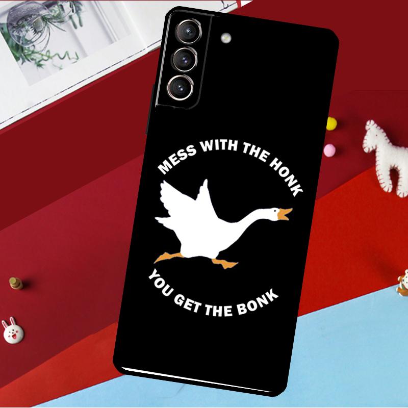 Ente Gans Quak Bonk Lustiges Meme Hülle Für Samsung Galaxy S25 S24 S22 S23 Ultra Plus S20 S21 FE S9 S10 S24 FE Handyhülle