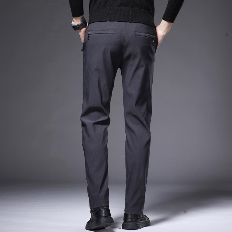 2024 Spring And Autumn New Casual Men'S Pants High Elasticity Anti Wrinkle Elastic Head Loose Straight Tube Light Business Casual Men'S Pants