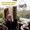 1 Set Creative Bird Design Metal Wind Chimes No Battery Required Hanging Decor for Windows Balconies Gardens