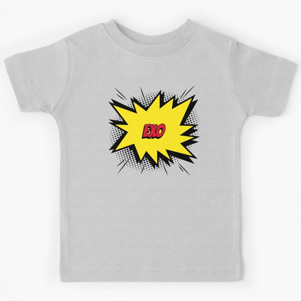 EXO comic kapow style artwork Kids T-Shirt 130