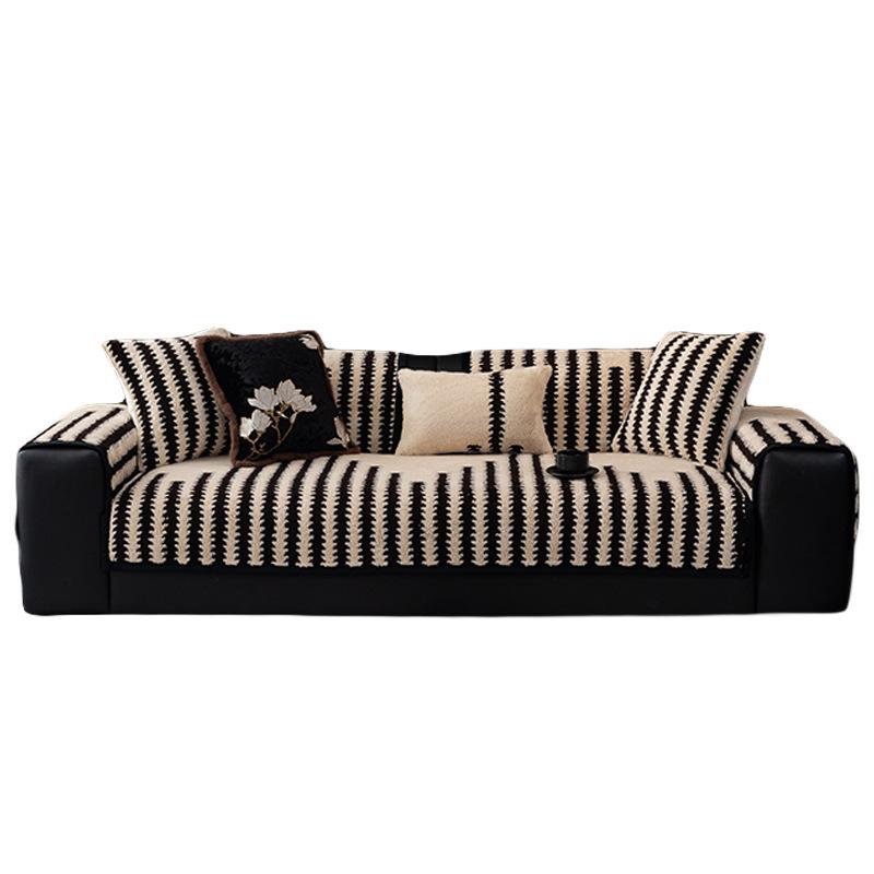 Sofa Cushion Autumn and Winter New Plush High Quality Winter Thickened Cushion Anti Slip Straight Row Sofa Cover Cover