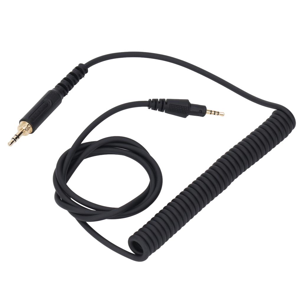 Headphone Sound Cable Long Spring Extension Sound Cable with 3.5mm Plug 6.3mm Adapter for DJ HDJ