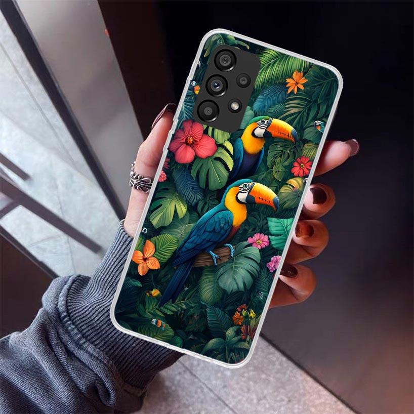Tropical Toucan Phone Case For Samsung Galaxy A17 A57 A37 A16 A26 A36 A56 A15 A25 A35 A55 A14 A13 A54 A53 A34 A24 A33 A23 Galaxy