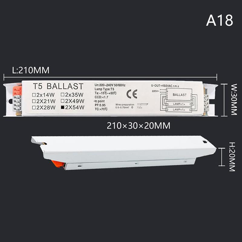 Ac 220-240V Wide Voltage T8 T5 Compact Electronic Ballast Instant Tube Desk Lights Fluorescent Lamp Ballast Home Office Supplies