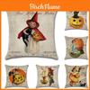 Fall Halloween Themed Pumpkin Animal Waist Throw Cushion Cover For Cozy Home Decor